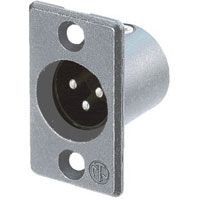 Conector Neutrik NC3MP - xlr de painel macho